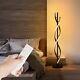 Led Dimmable Floor Lamp Remote Control Standing Lamp 30w Black Spiral Design