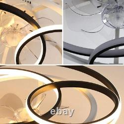 LED Modern Fan Pendant Light, Fan Ceiling Light with Remote Control Dimmable
