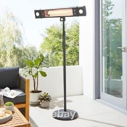 Litecraft Patio Heater 1800W Wall Mount Outdoor Remote Control Fitting Black