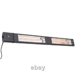 Litecraft Patio Heater 3000W Outdoor Remote Control Wall Ceiling Fitting Black