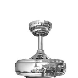 Luxury Crystal Ceiling Fan Light Remote Control 52in Chandelier Reversible Motor