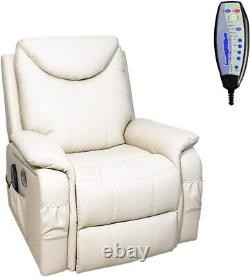 Manual Recliner Massage Sofa Chair Heating with Remote Control & Side Pocket Gift