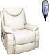 Manual Recliner Massage Sofa Chair Heating With Remote Control & Side Pocket Gift