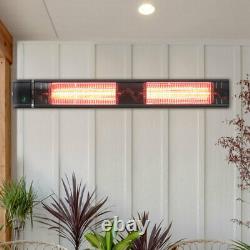 Max 3KW Electric Infrared Heater Wall Mounted Garden Patio Heater Remote Control