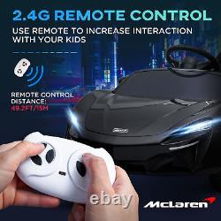 McLaren Licensed 12V Kids Electric Ride-On Car with Remote Control, Music Black