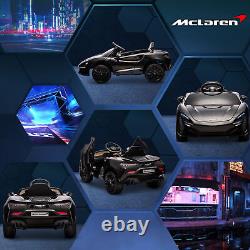 McLaren Licensed 12V Kids Electric Ride-On Car with Remote Control, Music Black