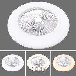 Metal Acrylic Ceiling Fan with Dimmable Light Remote Control 3 Speed Setting UK