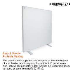 Mirrorstone Remote Control Portable Far Infrared Panel Heater with Feet Stand