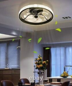 Modern Ceiling Fan LED Dimmable Remote Control Ceiling Light Living Room