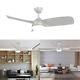 Modern Ceiling Fan With Led Light 42 Inch Silver Remote Control 6 Speed Setting