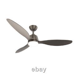 Modern Ceiling Fan with LED Light Remote Control 3 Blades 6 Speed Dimmable Timer