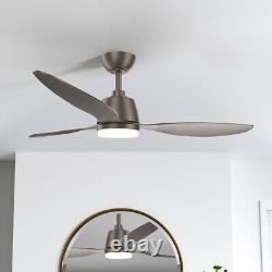 Modern Ceiling Fan with Light 52 Remote Control 6 Speed LED 3 Colour Lights