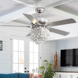 Modern Ceiling Fan with Light Remote Control Dimmable Timer Bedroom Living Room