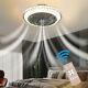 Modern Crystal Ceiling Fan Light With Remote Control Adjustable Wind Speed