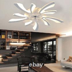 Modern LED Ceiling Fan Light Dimmable Bedroom Living Room with Remote Control