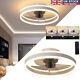 Modern Led Ceiling Fan Light Dimmable Chandelier Lamp Bluetooth Remote Control