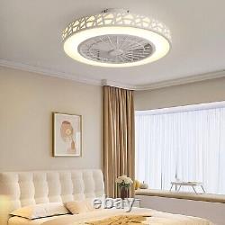 Modern LED Ceiling Fan with Light 5 Blades Remote Control 6 Speeds Dimmable Lamp