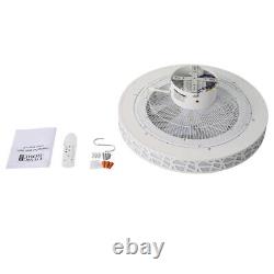 Modern LED Ceiling Fan with Light 5 Blades Remote Control 6 Speeds Dimmable Lamp