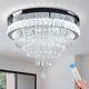 Modern Led Crystal Chandelier Ceiling Light Flush Mount Dimmable Remote Control