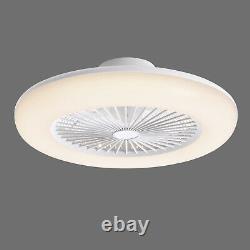 Modern LED Dimmable 3-Speed/Colour Ceiling Fan Light with Remote Control Timer