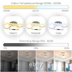 Modern Smart LED Ceiling Light with RGB and CCT Functions with Remote Control