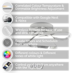 Modern Smart LED Ceiling Light with RGB and CCT Functions with Remote Control