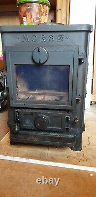 Morso Squirrel 1410 Wood Burning MultiFuel Stove Black with Flue Included
