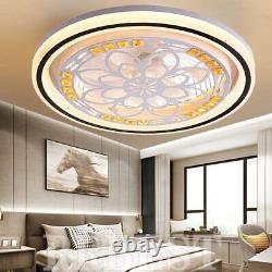 Mute Ceiling Fan with LED Light, Indoor Lighting, dimmable with Remote Control