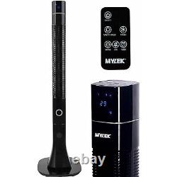 Mylek Tower Fan Electric Oscillating Cooling Air Remote Control Timer Black