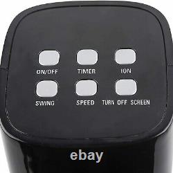 Mylek Tower Fan Electric Oscillating Cooling Air Remote Control Timer Black
