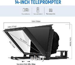 NEEWER X12 Aluminum Alloy Teleprompter with Remote App Control, Metal Lined Box