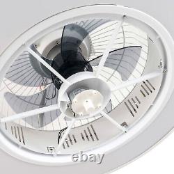NEW! 22 36W Ceiling Fan with Dimmable LED Lighting Light & Remote Control Grey