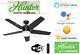 New 52 Hunter Wi-fi Smart Ceiling Fan With Remote Works With Google Alexa Homekit