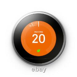 Nest Smart Learning Thermostat Stainless T3028GB