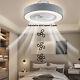 New 22 Modern Led Ceiling Fan Light Round Dimmable Chandelier + Remote Control
