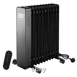 Oil Filled Radiator Electric Heater Thermostat Digital Display with Timer&Remote