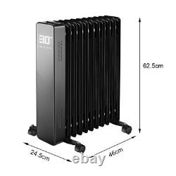 Oil Filled Radiator Electric Heater Thermostat Digital Display with Timer&Remote