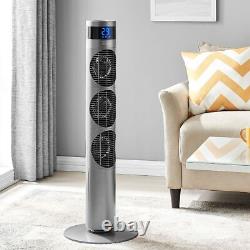 Oscillating Tower Fan 39 20W Slim Cooling 3 Speed Free Standing Timer 90 Degree