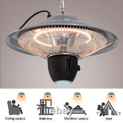 Outsunny Patio Ceiling Hanging Heater 1500W Electric Aluminium Remote Control