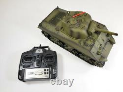 PRO METAL Remote Control USA Sherman RC Smoke Sound 2.4G Army Battle Tank Model