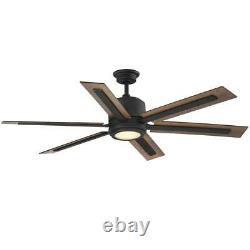 Palermo Grove 60'' Int. LED I Gilded Iron 2-Mount Ceiling Fan withLight & Remote C