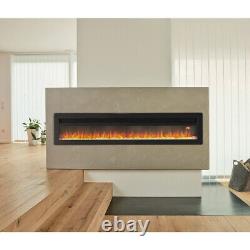 Panoramic Widescreen 50 LED Fireplace Electric Wall mounted/Inset /Freestanding
