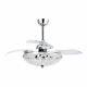 Parrot Uncle Modern 42 In. Indoor Chrome Retractable Blades Ceiling Fan Withremote