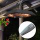 Patio Electric Hanging Ceiling Heater 2000w Halogen With Remote Control Aluminium