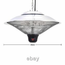 Patio Heater 1500W Electric Aluminium Ceiling Hanging Garden Light Lamp withRemote