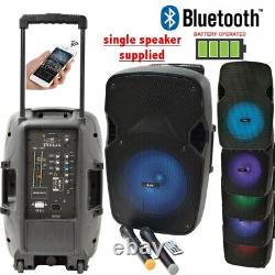 Portable PA System Active Speaker Battery Powered Bluetooth & Microphone