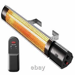 Pro Breeze 2KW Halogen Infrared Patio Heater Wall Mounted with Remote Control