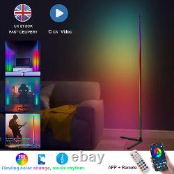 RGBW Colour Changing LED Floor Light Minimalist Mood Lamp Corner Stand 59in Tall