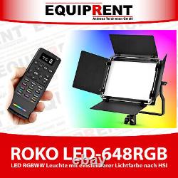 ROKO LED-648RGB Rgbww Np-F LED Light, Remote Control Metal Casing EQ347