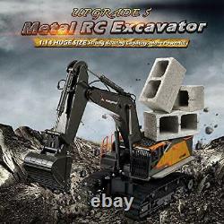 Remote Control Excavator Toy 1/14 Scale RC Excavator, 22 Channel Upgrade Full Fu